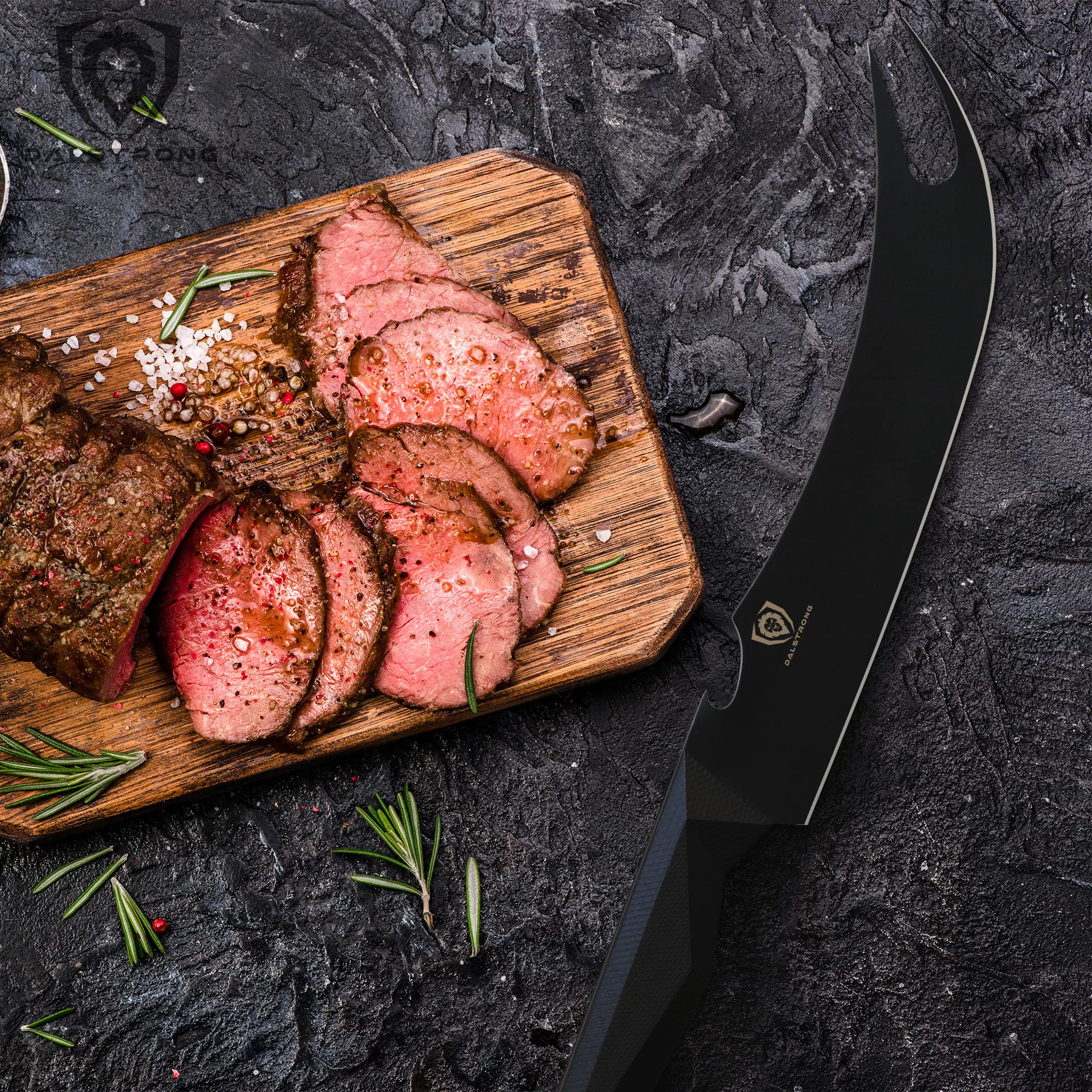 Dalstrong BBQ Pitmaster 9-inch Meat Knife - Shadow Black Series - Black Titanium Nitride Coated - High Carbon - Vacuum Treated Steel - Razor Sharp Kitchen Knife - Sheath - NSF Certified - Image 7