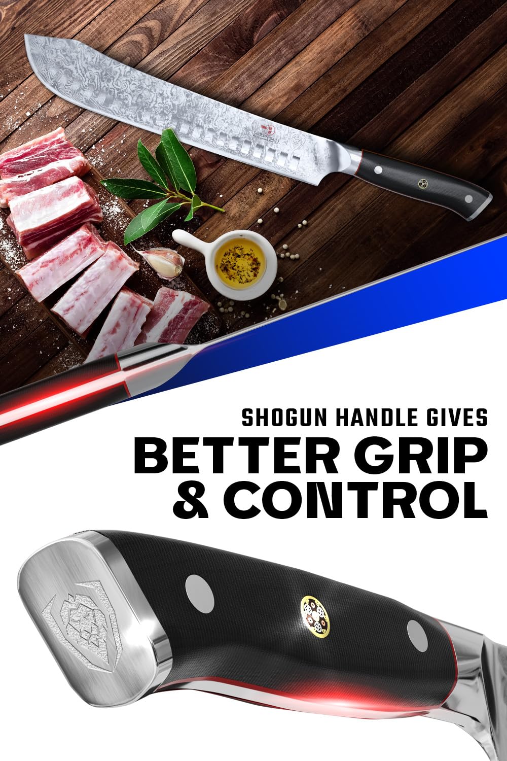 DALSTRONG Bull Nose Butcher Knife - 10 inch - Shogun Series ELITE - Japanese AUS-10V Super Steel - Vacuum Heat Treatment - with Sheath - Meat, BBQ, Breaking Knife - Kitchen Knife - BBQ, Brisket - Image 4