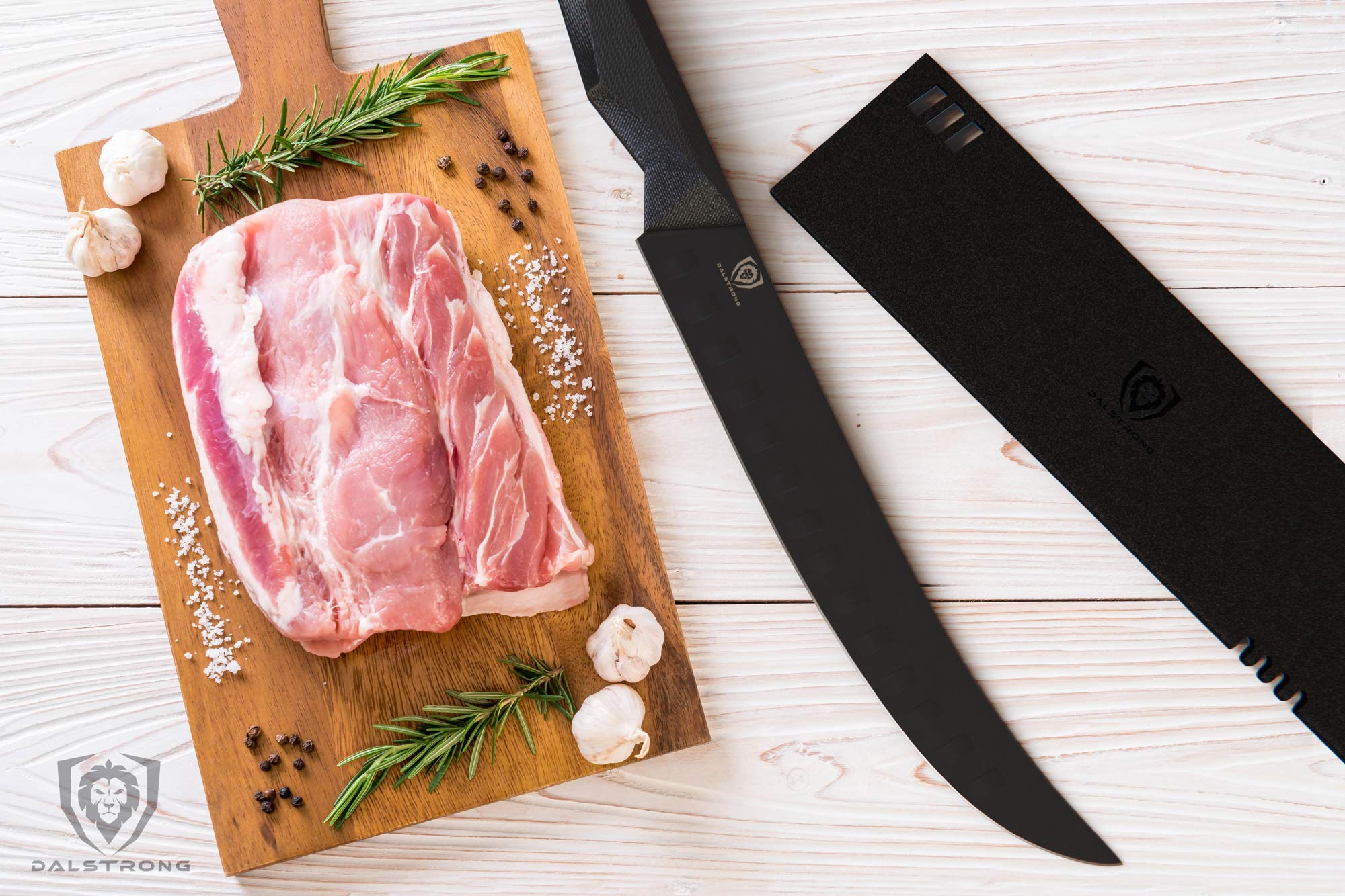 Dalstrong Butcher Knife - 10 inch - Shadow Black Series - Black Titanium Nitride Coated - High Carbon 7CR17MOV-X Vacuum Treated Steel - Breaking Kitchen Knife - Sheath - Slicing Knife - NSF Certified - Image 8