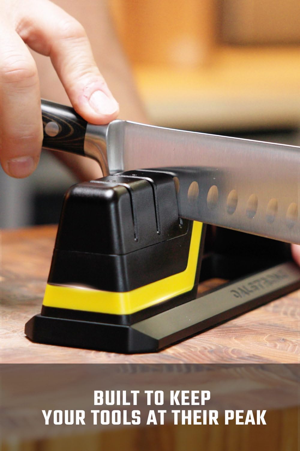 Dalstrong Hornet Kitchen Knife Sharpener - All Purpose Sharpener Refillable Water - Aluminum Alloy & Premium ABS - #180 Coarse, #400 Medium, #600 Fine Ceramic Wheels Blade Sharpening Kit Stone - Image 3