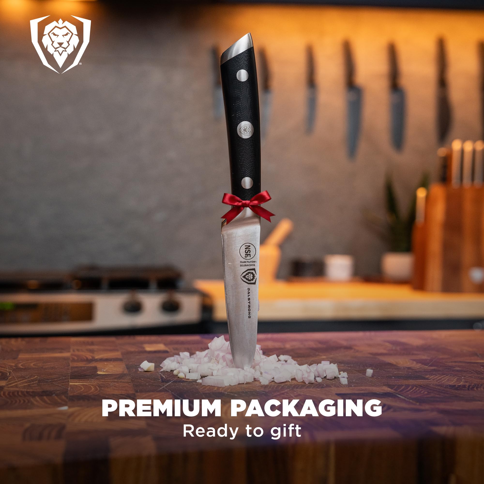 Dalstrong Paring Knife - 3.5 inch - Forged High-Carbon German Steel - Black G10 Handle - Sheath - Small Knife Fruit Vegetable Cutting Knife - Gladiator Series Elite - Razor Sharp Kitchen Knife - NSF - Image 7