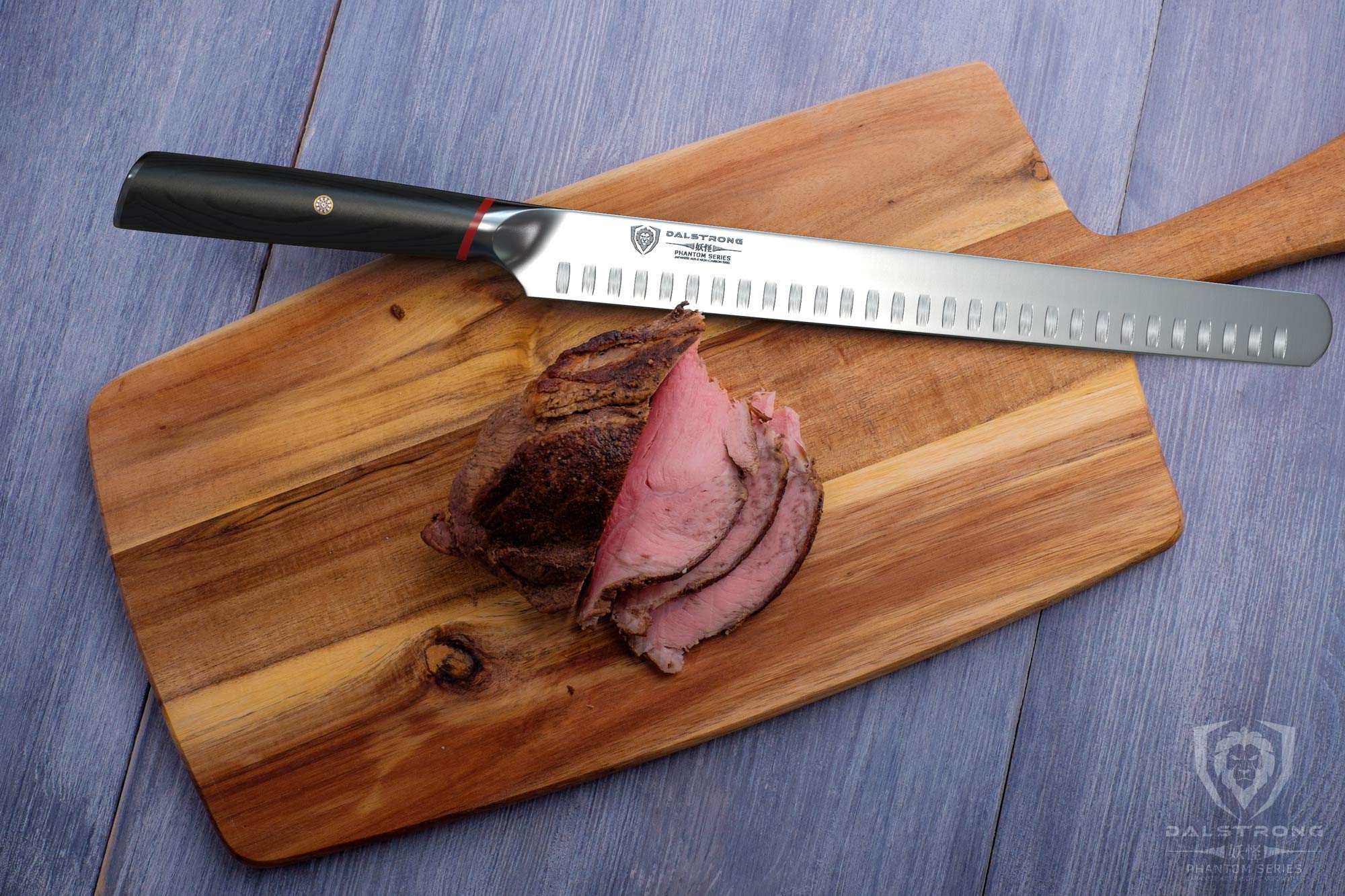 Dalstrong Slicing & Carving Knife - 12 inch Slicer - Phantom Series - Japanese High-Carbon AUS8 Steel - Pakkawood Handle - Kitchen Knife - Brisket Knife - Sheath Included - Image 7