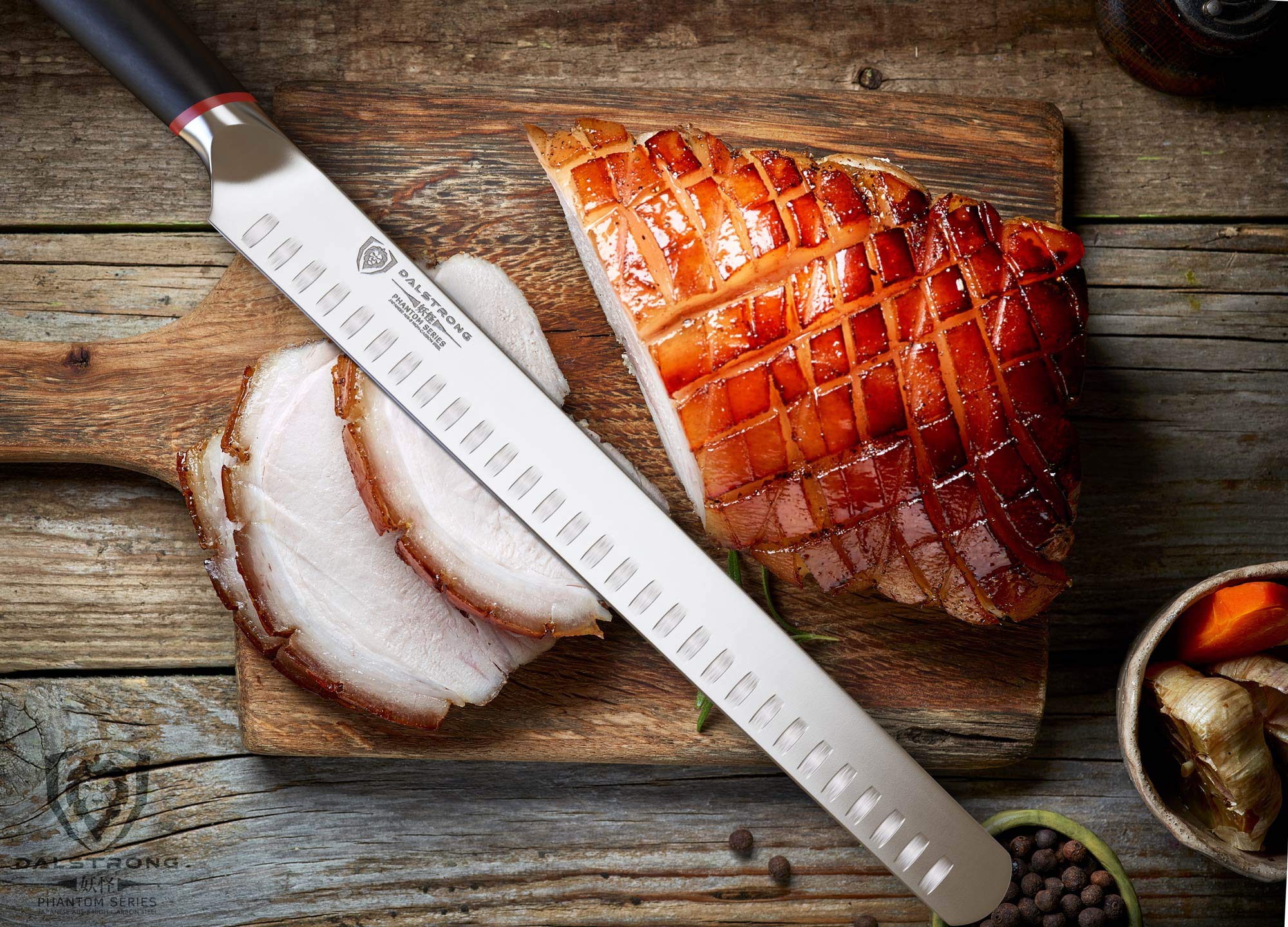 Dalstrong Slicing & Carving Knife - 12 inch Slicer - Phantom Series - Japanese High-Carbon AUS8 Steel - Pakkawood Handle - Kitchen Knife - Brisket Knife - Sheath Included - Image 8