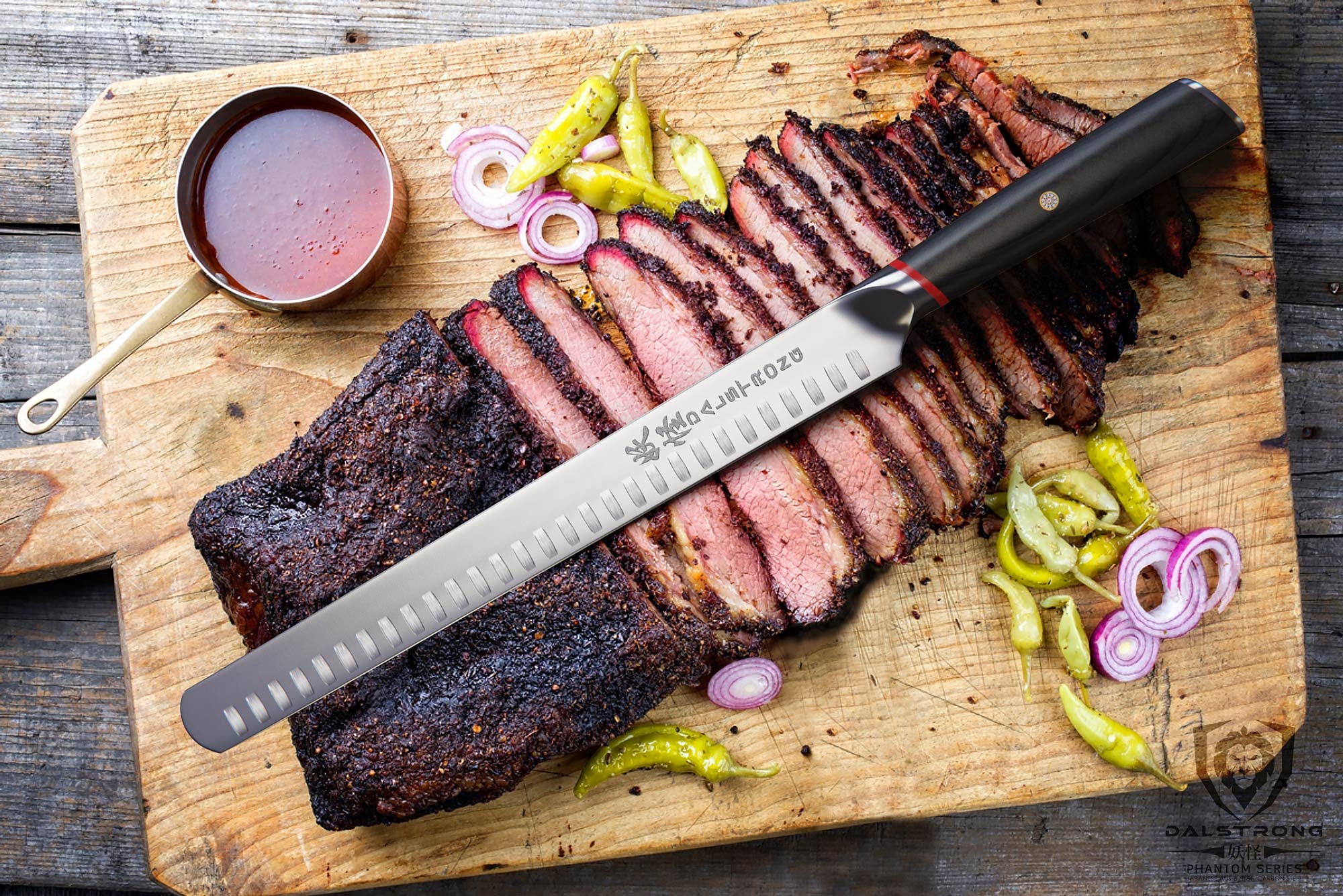 Dalstrong Slicing & Carving Knife - 12 inch Slicer - Phantom Series - Japanese High-Carbon AUS8 Steel - Pakkawood Handle - Kitchen Knife - Brisket Knife - Sheath Included - Image 9
